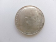 2 Reichsmark 1939-D,Hindenburg z HK, 8 g . Srebro '625