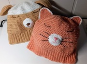 Czapki zimowe dla dzieci wykonane szydełkiem