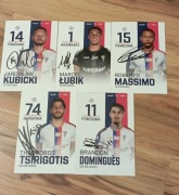 Górnik Zabrze 5 kart z autografami