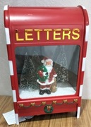 Świąteczna skrzynka pocztowa efekt rozpylania śniegu, z melodią