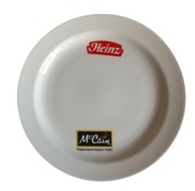 Talerz na frytki płytki płaski 24cm porcelana McCain Heinz UNIKAT