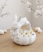 Koszyczek wielkanocny z zajaczkiem dekoracja 3D eco 15 cm