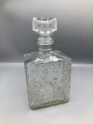 Szklana karafka z korkiem – dekoracyjna, vintage Uk