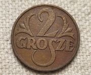 II RP 2 grosze 1935 r. GG Piękna