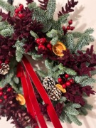 Wianek świąteczny 60 cm, świeży, jadła nobilis