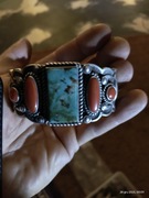 Bransoletka ze srebra z turkusami 