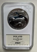 FOKA SZARA 20 zł SREBRNA 2007 mennicza GCN PR 69