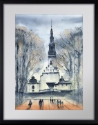 Akwarela "Jasna góra" Mariusz Kula