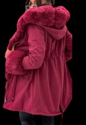 Kurtka parka mega futro 