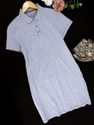 F85 dresowa sukienka Tommy Hilfiger polo szara dzianinowa cekiny L 40