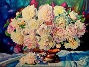 Zbyszek z mazur obraz olejny PEONIE