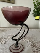 Patera/kielich Makora Krosno Vintage Glass lata 70