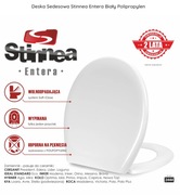 Deska Sedesowa Stinnea Entera Biały Polipropylen