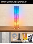 Designowa Lampa Podłogowa AMDELNE LED RGB+CCT | Nowoczesny Klimat | Nowa