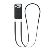 iPhone 17 Pro Etui Siliconowe + Pasek crossbody strap Black