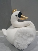 ŁABĘDŹ 48 cm BROKATOWE SKRZYDŁA MASKOTKA MIKOŁAJ DZIECKA