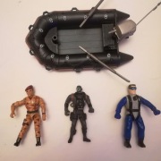 Figurki zolnierzy+ponton komando foki i auto teren