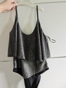 Nowe z metką body Cropp srebrna nitką 