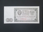 Banknot 2 złote 1948r  CS st  UNC 