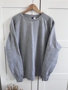 H&M szara bluza męska luźna z zamkami casual oversize basic plus size XXL