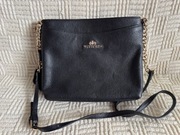 Czarna torebka Wittchen ze skóry naturalnej z łańcuszkiem