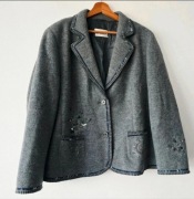 Żakiet marynarka BASLER wełniana 100% żywa wełna plus size