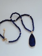 Naszyjnik wisiorek naturalny kamień lapis lazuli 