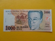 Brazylia 1000 Cruzeiros Reais 1993 Pick 240 UNC 