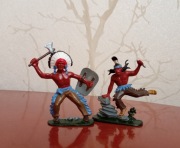 Indianie Apacze wojownicy figurki z PRL 2 szt.kpl. zobacz 