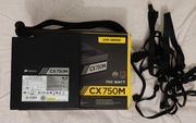 Zasilacz Corsair CX750M pół modularny