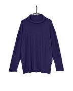 Cienki Sweter Golf Luźny Prążkowany Niebieski Triumph |R. 44/XL