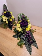 Stroik na grób ,kompozycja na cmentarz ,wiązanka z wazonem, zestaw ST13K