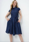 Sukienka Pin-up '50 bawełna kropki polka dot kieszenie 5XL 50 22 Ellos