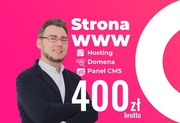 STRONA INTERNETOWA WWW ONE-PAGE + HOSTING i DOMENA