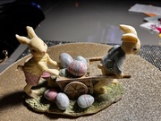 Zajączki Wielkanoc ozdoba figurka