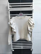 Beżowa bluza damska viralowy model Zara – rozmiar M (38)