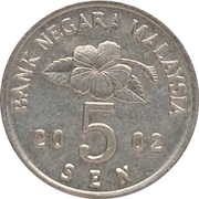 Malezja 5 sen 2002, KM#50