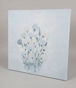 Ręcznie malowany obraz na płótnie – Delikatny Bukiet Kwiatów – 40x40 cm