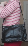 Jane Shilton torebka skórzana czarna skóra naturalna crossbody na ramię