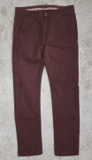 Spodnie Lee chino Bawełniane Burgund 31/32 Slim