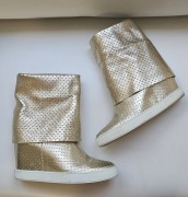 Venezia botki koturna złote roz 40