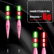 Spławik świecący LED 6g, przelotowy,gruba antenka/zmienia kolor + bateria