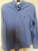 Koszula Polo Ralph Lauren r. S Custom Fit - Błękitna