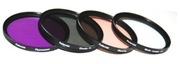 Zestaw filtrów fotograficznych Polaroid UV, FLD, CPL, Warm 62 mm