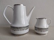 Zestaw porcelana Chodzież PRL vintage dzbanek Roman + mlecznik