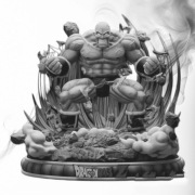 Figurka druk 3D żywica "Nappa - Dragon Ball - F049 " -12cm