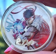 Srebrna moneta Tuvalu 1 Dollar Ryu Kolor 2022 1 uncja srebra Ag 9999