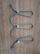 Wieszak Ikea logga metalowy srebrny