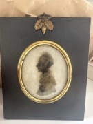 Antique English Silhouette Portrait- attributed to H. Gibbs, 1800-1825, 