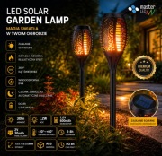 4x Lampy Solarne Ogrodowe LED Płomień – Efekt Ognia 360° | 8h Świecenia